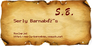 Serly Barnabás névjegykártya