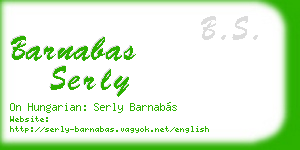 barnabas serly business card
